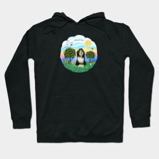 "Happy Da" Bearded Collie in the Country Hoodie